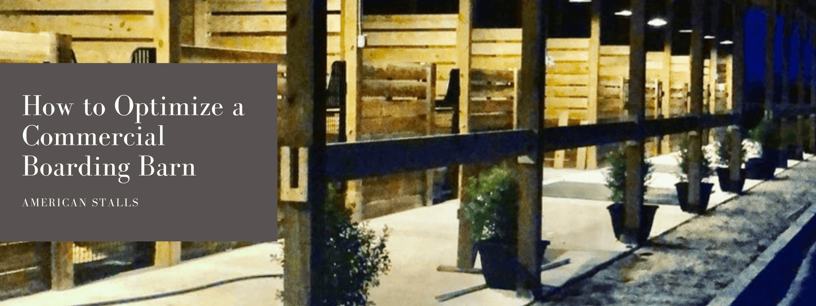 Optimizing Your Boarding Barn Business