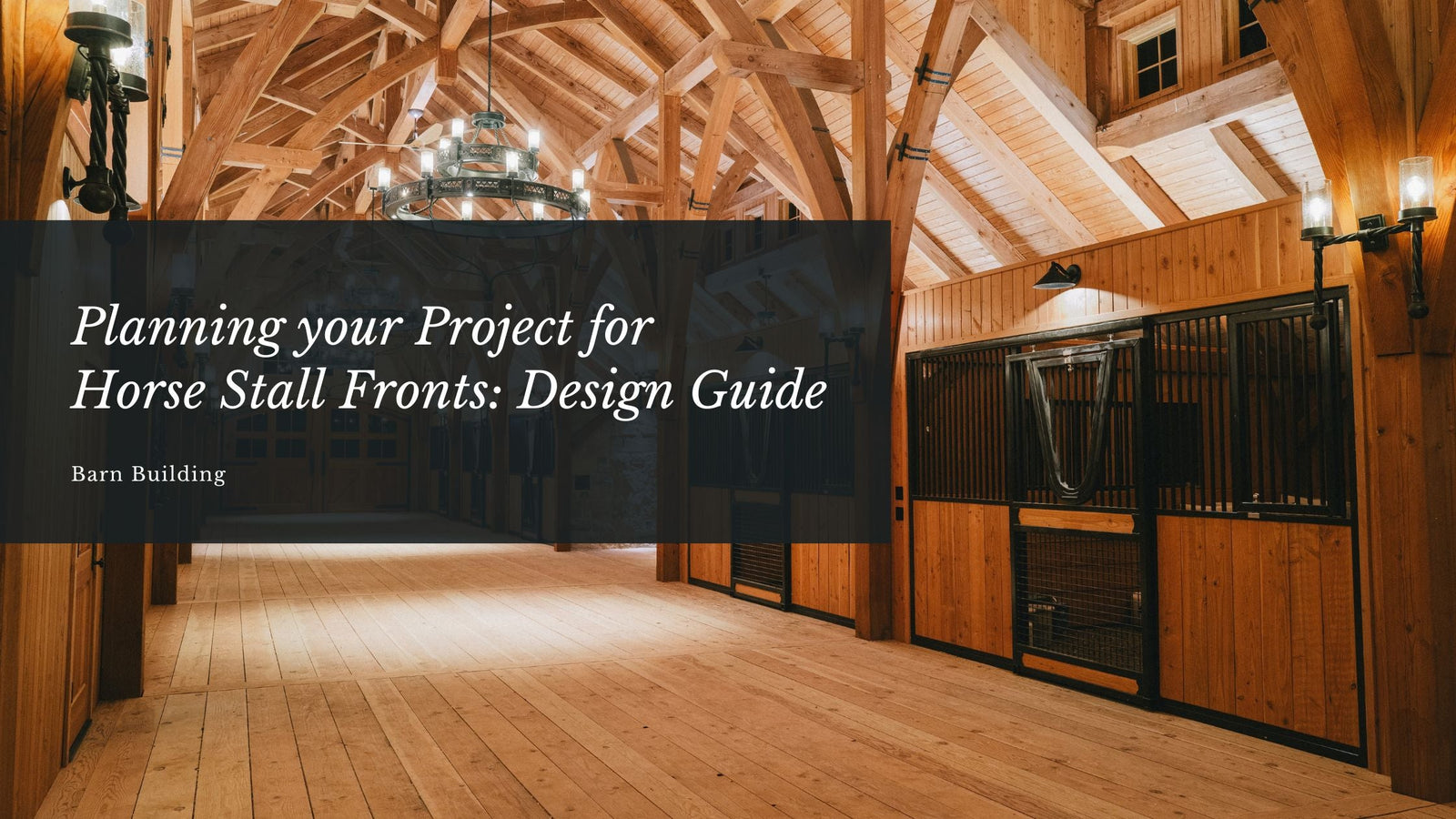 Planning for Horse Stall Fronts Project