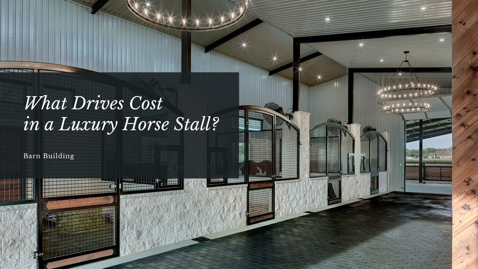 What Drives Cost in a Luxury Horse Stall?