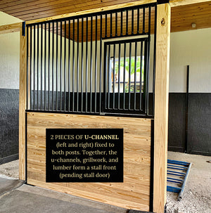 U-Channel for Horse Stalls
