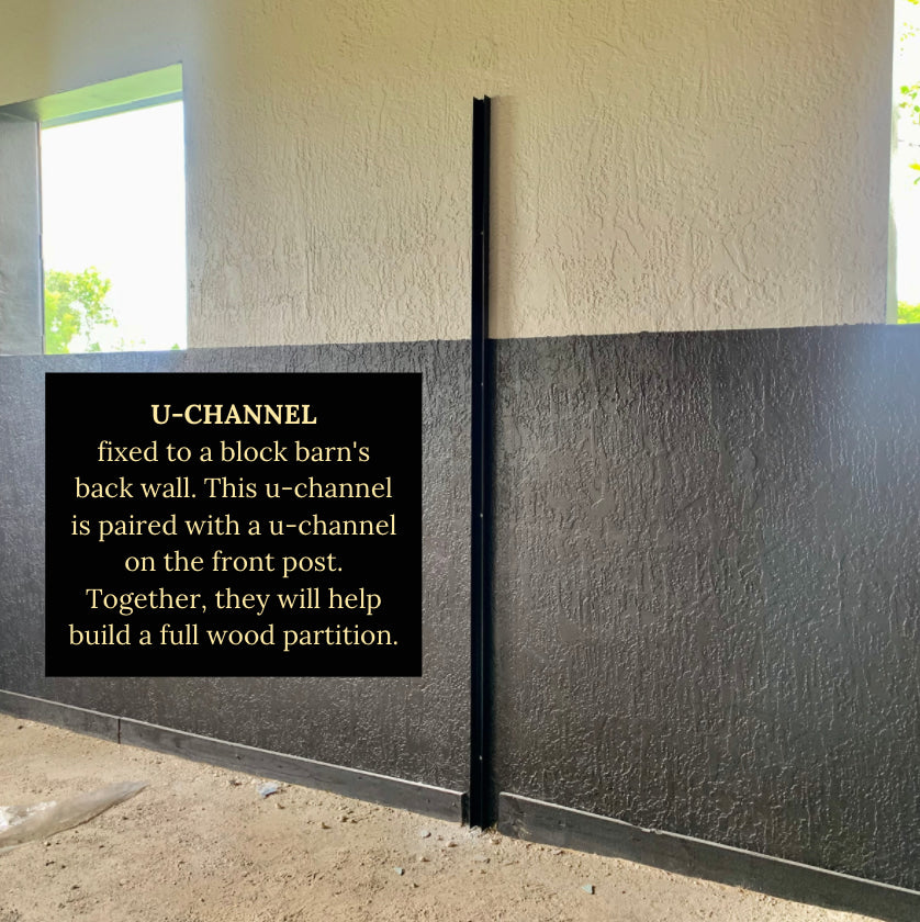 Stall Channel U-Channel for Horse Stalls 14GA 1.8” x 8’ | American Stalls