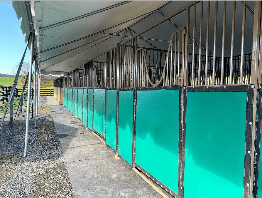 portable horse stalls in bronze powder coat