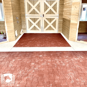 rubber pavers for barn and breezeway