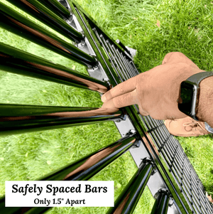 safely spaced bars in stall gates